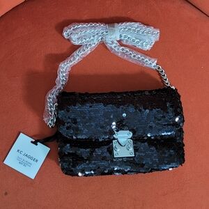 KC Jagger Black Mini Sequin Women's Crossbody Prom/wedding Bag